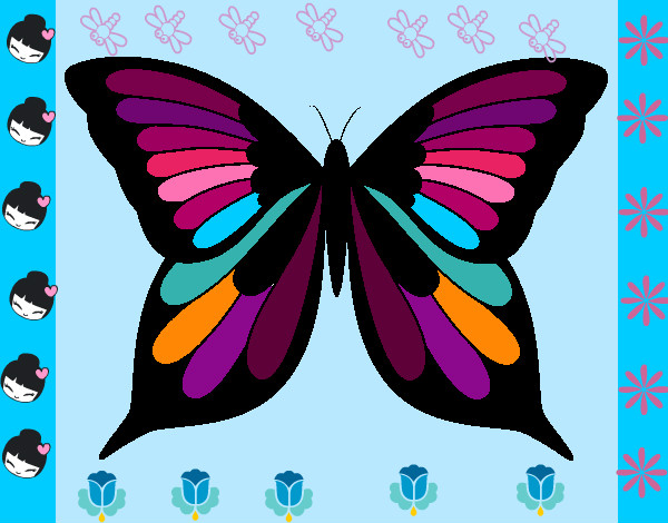 Dibujo Mariposa 19 pintado por keniabenal