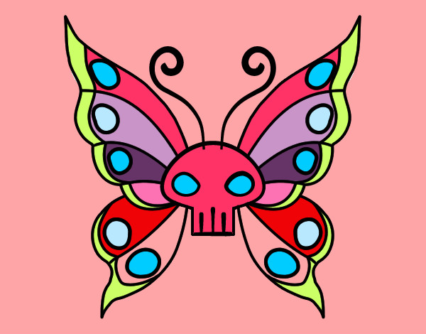 Dibujo Mariposa Emo pintado por sara2