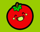 Dibujo Tomate sonriente pintado por Laurapx7