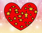 Dibujo Corazón estrellado pintado por lindaclara