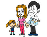 Dibujo Familia feliz pintado por victoria8