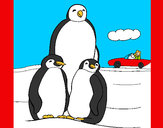Dibujo Familia pingüino pintado por DARIOYHUGO