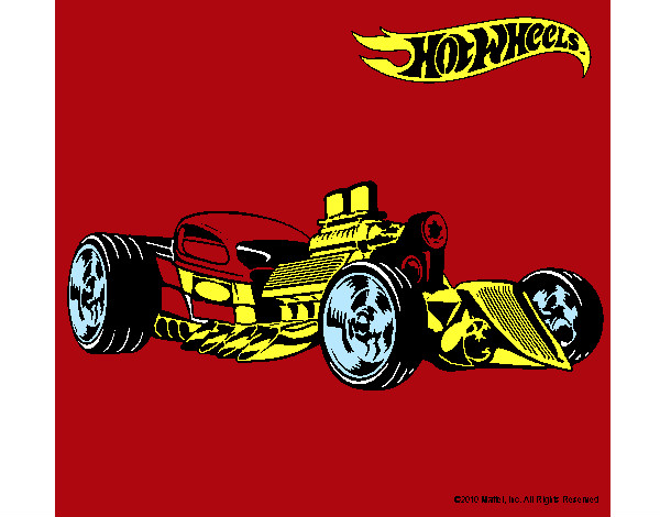 Dibujo Hot Wheels 10 pintado por nickolodea