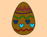 Dibujo Huevo con corazones pintado por Daaf