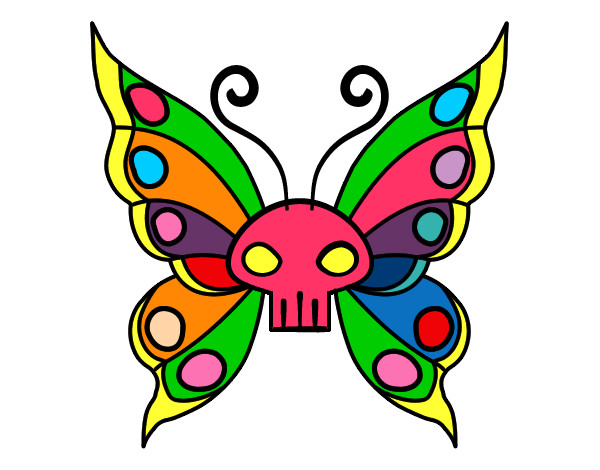 Dibujo Mariposa Emo pintado por tefyta