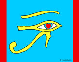 Dibujo Ojo Horus pintado por DARIOYHUGO