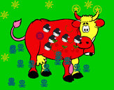 Dibujo Vaca lechera pintado por jorjeredia