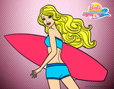 Dibujo Barbie surfera pintado por canpanilla