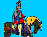Dibujo Caballero a caballo pintado por dianfoba
