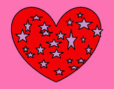 Dibujo Corazón estrellado pintado por lukylup