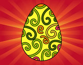 Dibujo Huevo decorado pintado por tbmobm