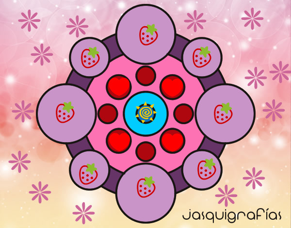 Dibujo Mandala con redondas pintado por leobennet