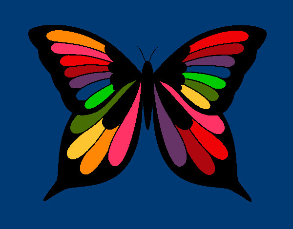  Dibujo de mariposa colorida pintado por Thaylin en Dibujos.net el día