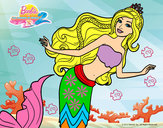 Dibujo Sirena nadando pintado por Sandrii
