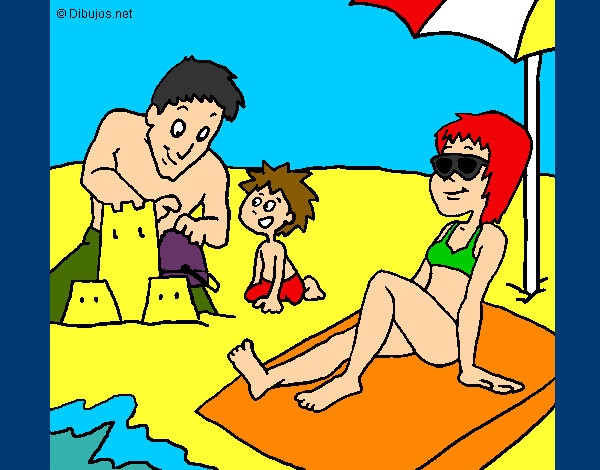 Dibujo Vacaciones familiares pintado por Mikis 