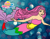 Dibujo Barbie sirena pintado por Marc06