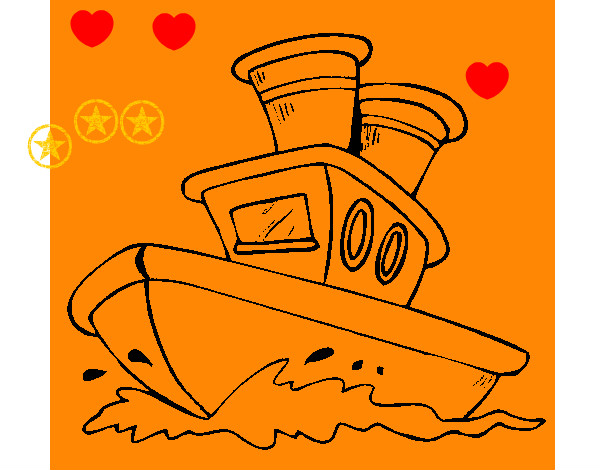 Dibujo Barco en el mar pintado por CesarBoy