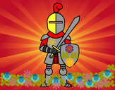 Dibujo Caballero con espada y escudo pintado por alex108