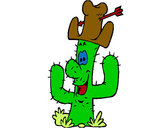 Dibujo Cactus con sombrero pintado por CORAZONITO