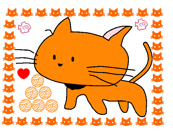 Dibujo Cría de gato pintado por ximena01