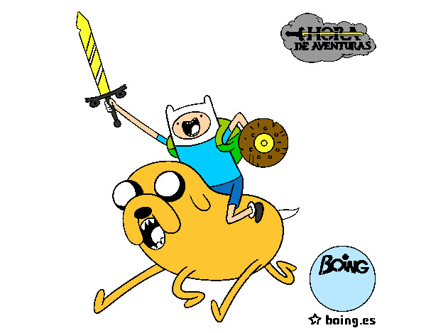 Dibujo Jake y Finn al ataque pintado por Mrghost69