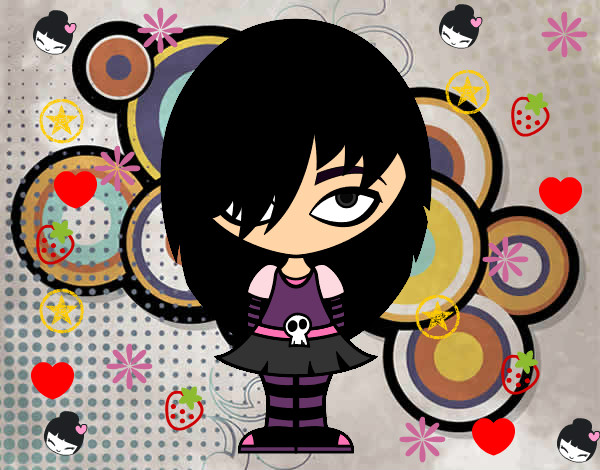 Dibujo Look Emo pintado por ainek