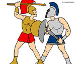 Dibujo Lucha de gladiadores pintado por akiles