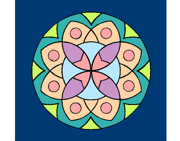 Dibujo Mandala 13 pintado por 00000000