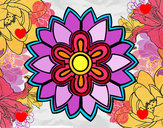 Dibujo Mándala con forma de flor weiss pintado por naaray1