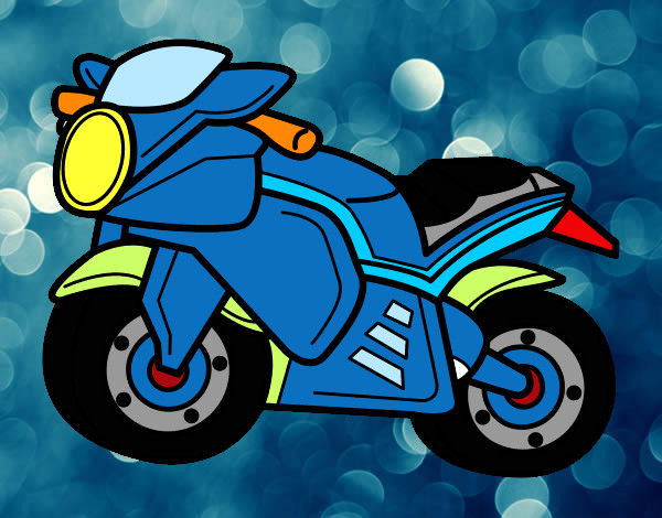 Dibujo Moto deportiva pintado por adriloco