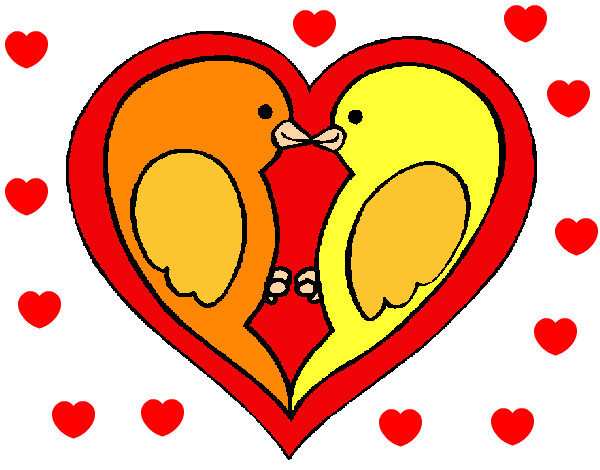 Dibujo Pajaritos enamorados pintado por naaray1