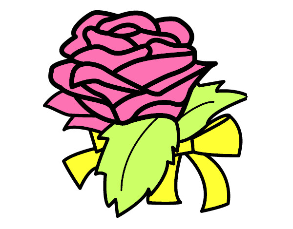 Dibujo Rosa, flor pintado por ALITF