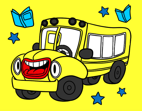 Dibujo Autobús animado pintado por camimedina