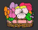 Dibujo Cesta de flores 12 pintado por michinita
