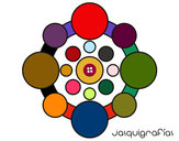Dibujo Mandala con redondas pintado por manster
