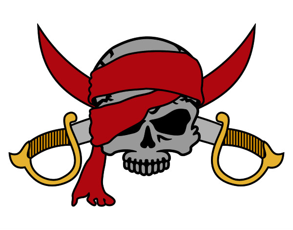Dibujo Símbolo pirata pintado por akiles