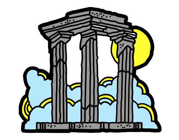 Dibujo Templo de Zeus Olímpico pintado por akiles
