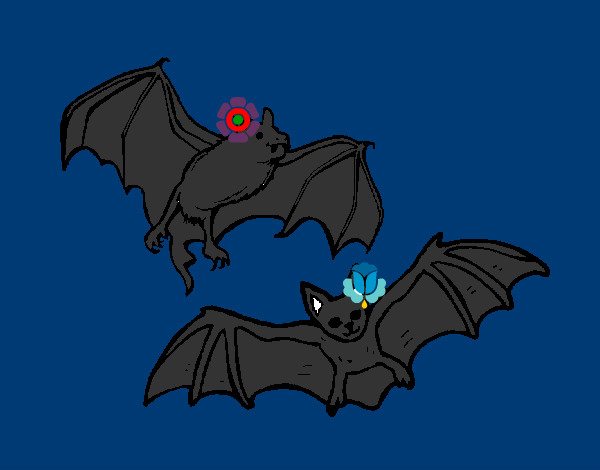 Dibujo Un par de murciélagos pintado por LeilaniAD