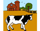 Dibujo Vaca pasturando pintado por 01234
