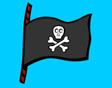 Dibujo Bandera pirata pintado por auxili