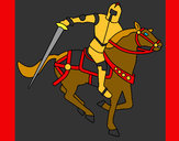 Dibujo Caballero a caballo IV pintado por argmaxi