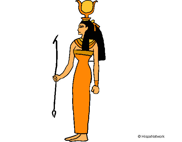 Dibujo Hathor pintado por solecarden