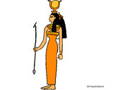 Dibujo Hathor pintado por solecarden