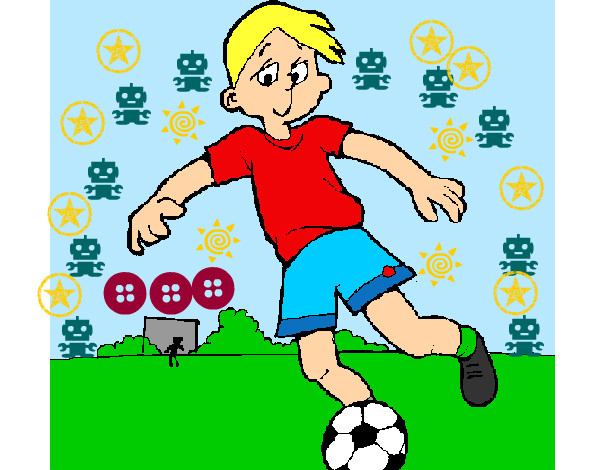 Dibujo Jugar a fútbol pintado por victor0987