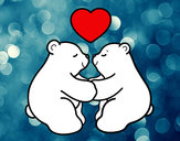 Dibujo Osos polares enamorados pintado por AmuNyan