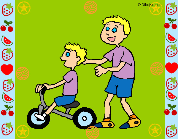Niños Montando en Bicicleta.