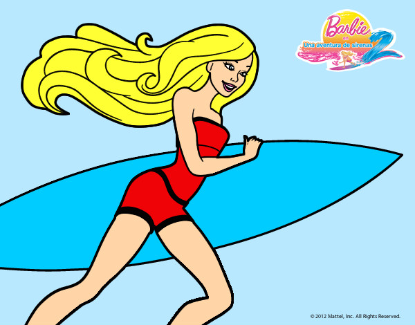 Dibujo Barbie corre al agua pintado por NenaCielo