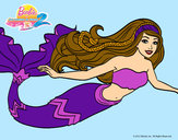 Dibujo Barbie sirena pintado por ALBA123 