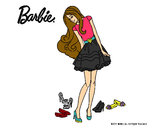 Dibujo Barbie y su colección de zapatos pintado por annycristi
