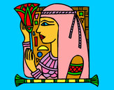 Dibujo Cleopatra pintado por queyla